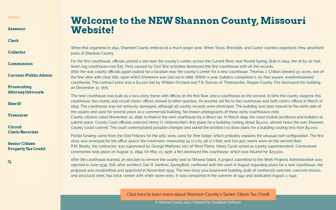 Official Shannon County website and public navigation
